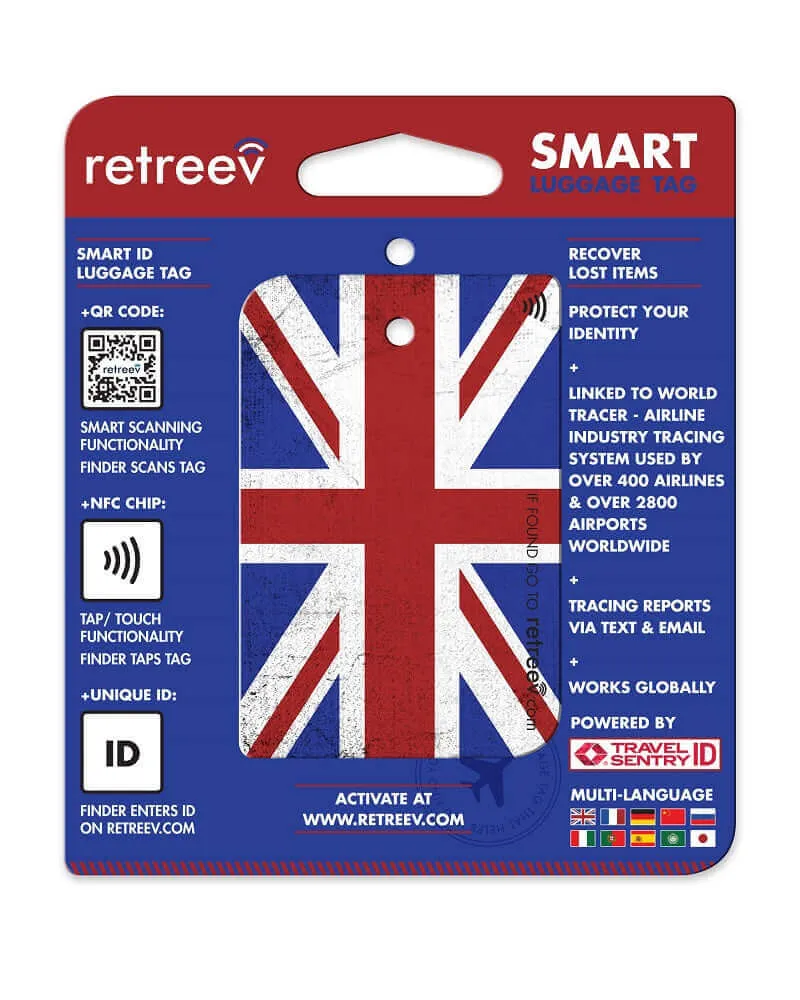 Retreev Smart Luggage Tag UNION JACK