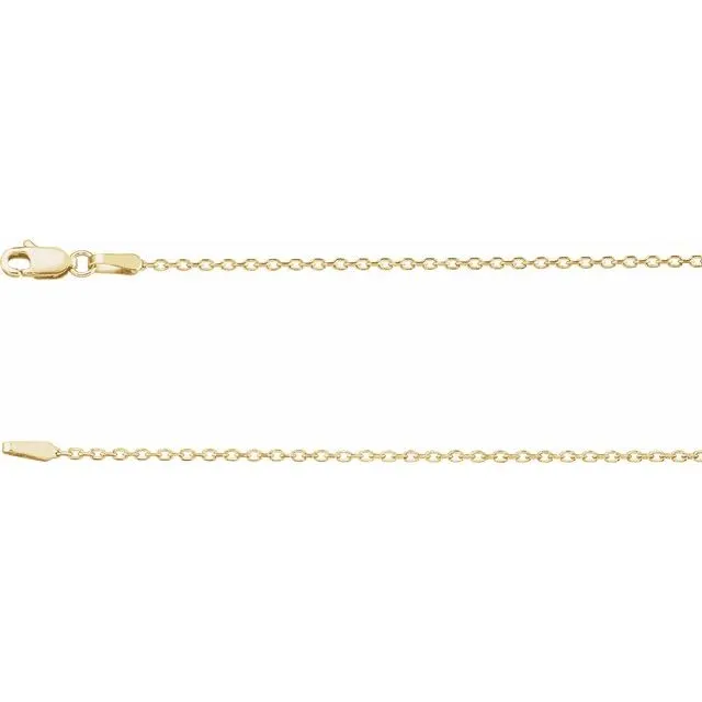 Roset 14K Yellow Gold Diamond Cut Cable Chain