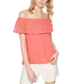 Sanctuary Clothing Womens Eyelet Knit Blouse