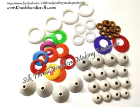 Silk Thread Earring base Jewellery Materials Kit 1-Detash Sale