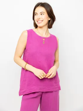 Sleeveless Linen Top - Orchid