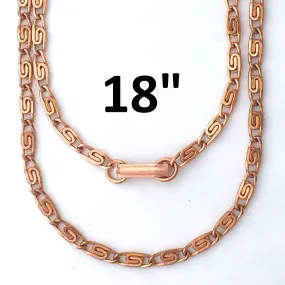 Solid Copper Necklace Chain Celtic Copper Fine Scroll Chain Necklace NC61 Celtic Necklace Chain Solid Copper Necklace 18 Inch Ch