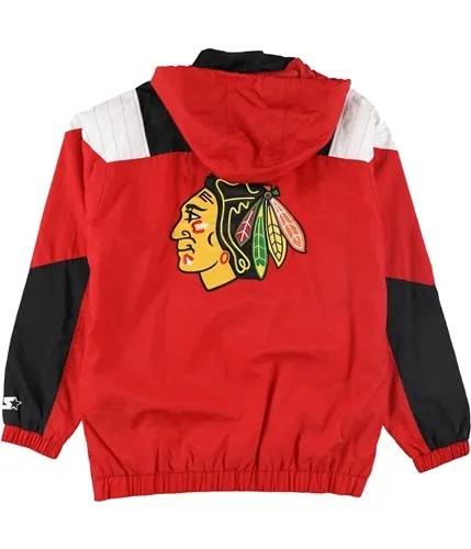 Starter Mens Chicago Blackhawks Windbreaker Jacket, TW1