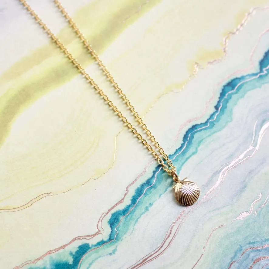 Super Tiny Shell Charm Necklace