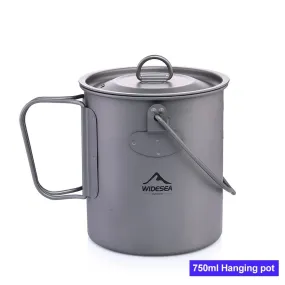 Tasse de camping en titane 200ml - 750ml à partir de 43g Widesea - camping mug cup