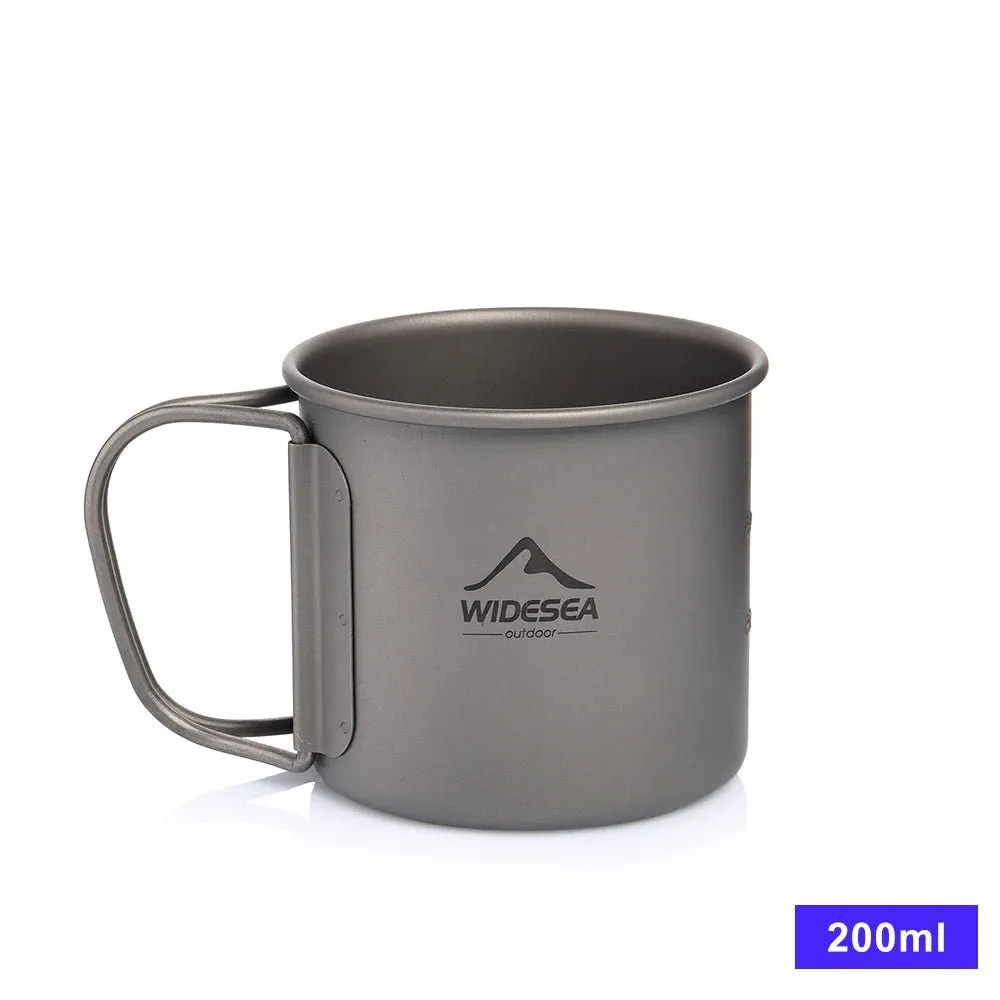 Tasse de camping en titane 200ml - 750ml à partir de 43g Widesea - camping mug cup