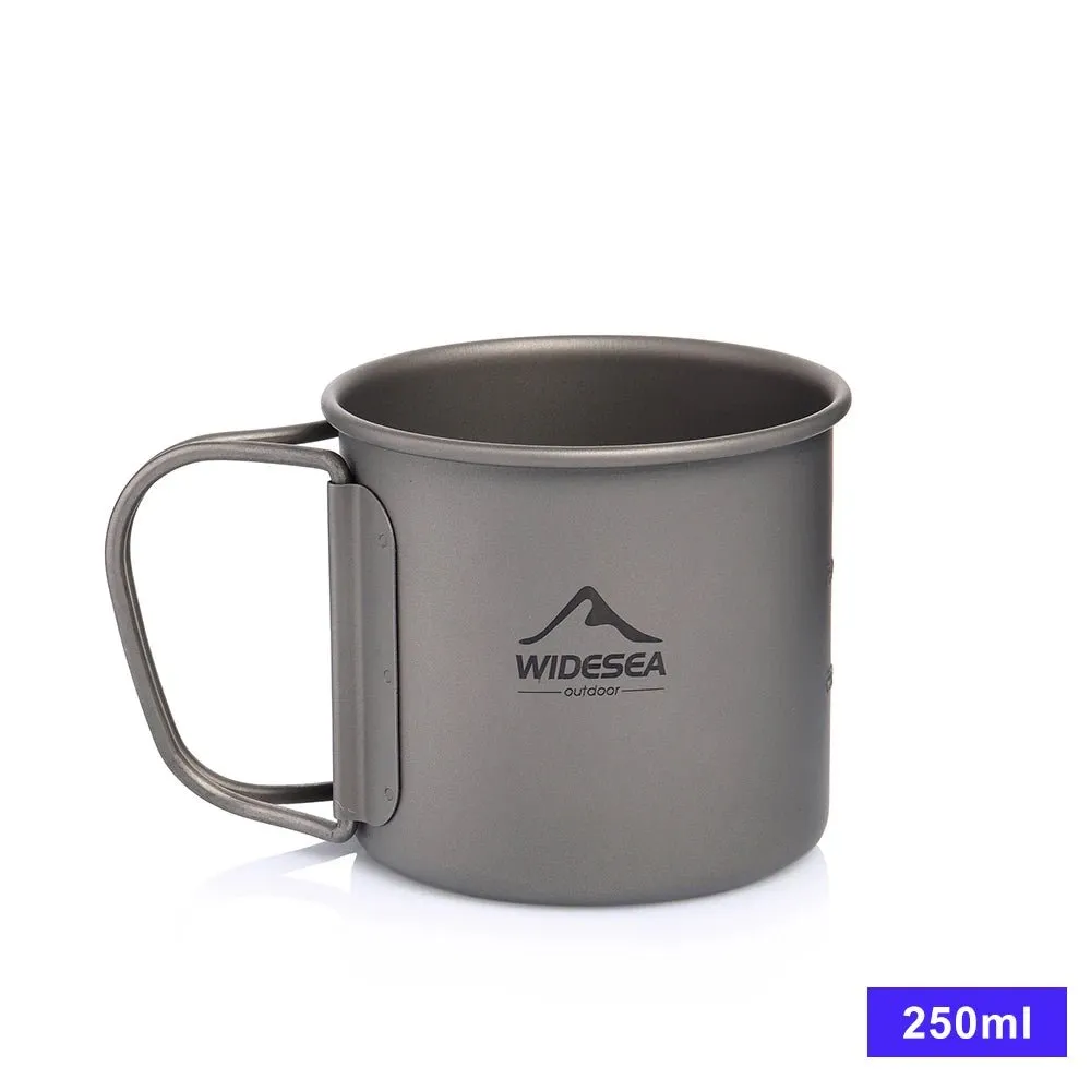 Tasse de camping en titane 200ml - 750ml à partir de 43g Widesea - camping mug cup