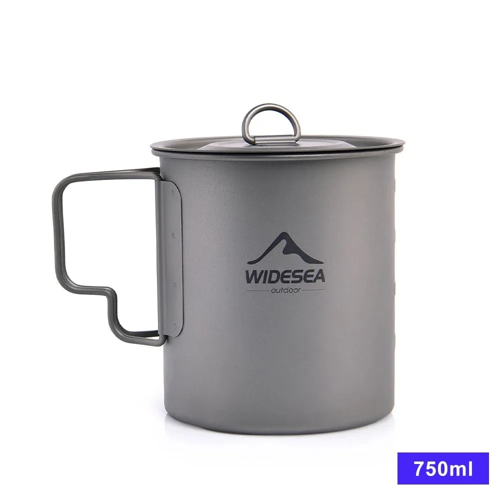 Tasse de camping en titane 200ml - 750ml à partir de 43g Widesea - camping mug cup