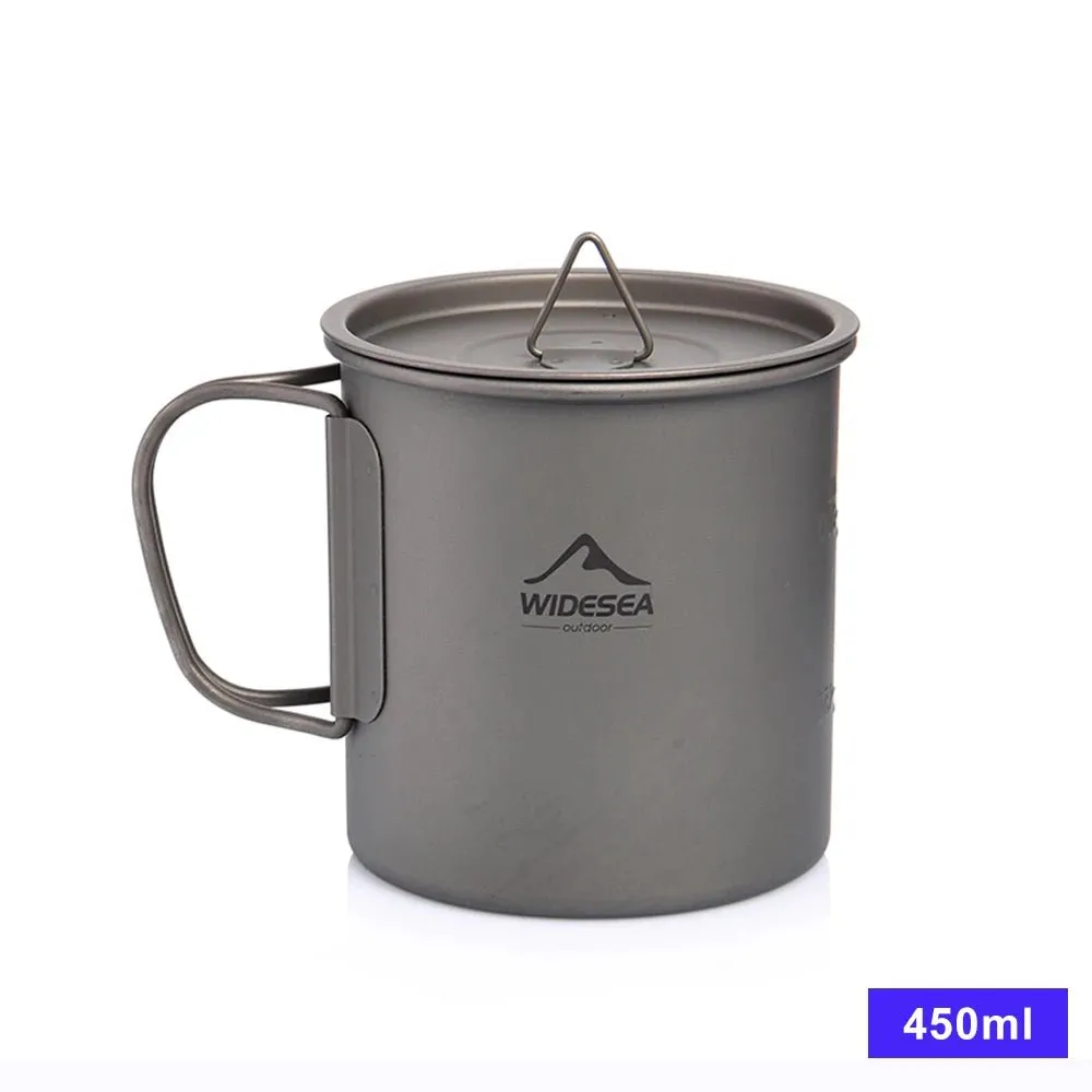 Tasse de camping en titane 200ml - 750ml à partir de 43g Widesea - camping mug cup