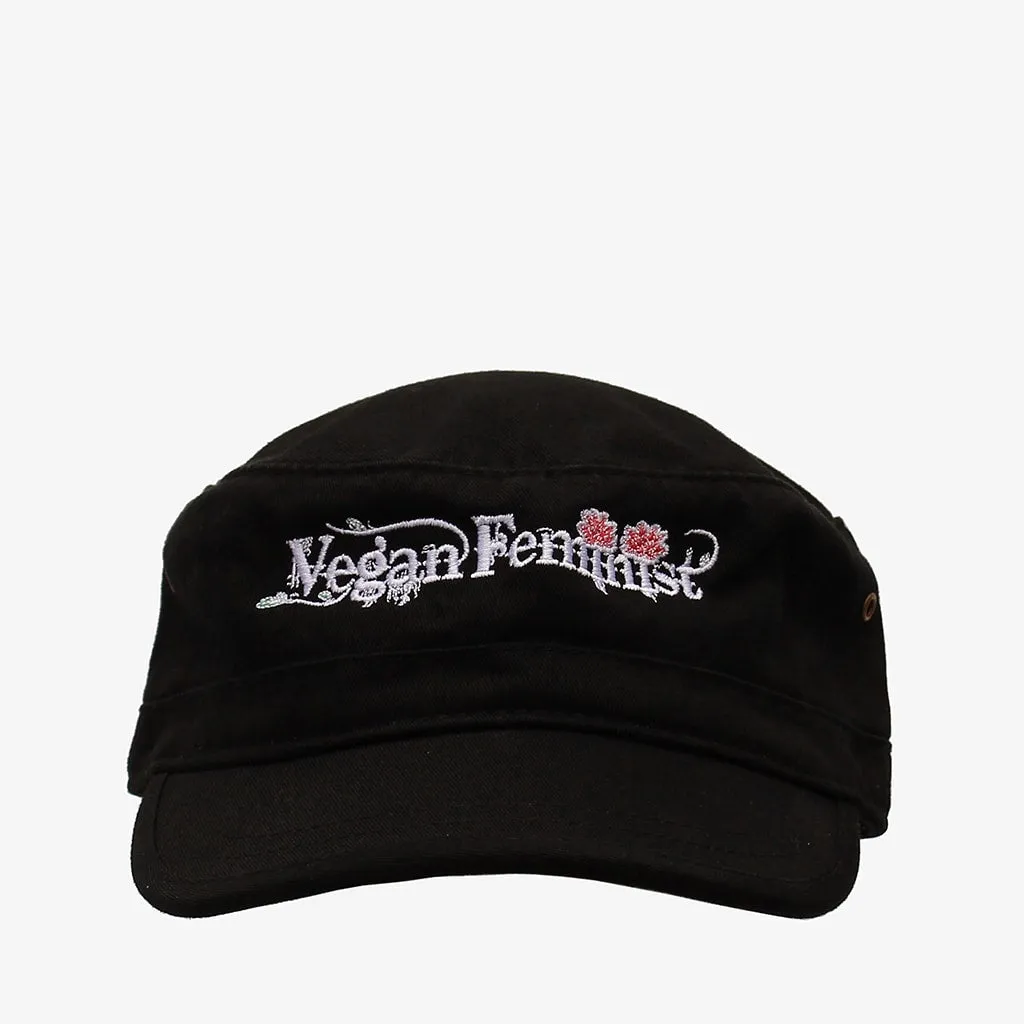 Vegan Feminist Twill Corp Hat - Green or Pink Lotus