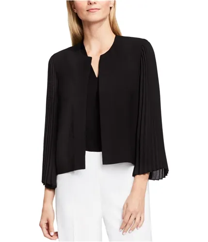 Vince Camuto Womens Pleated Sleeve Jacket