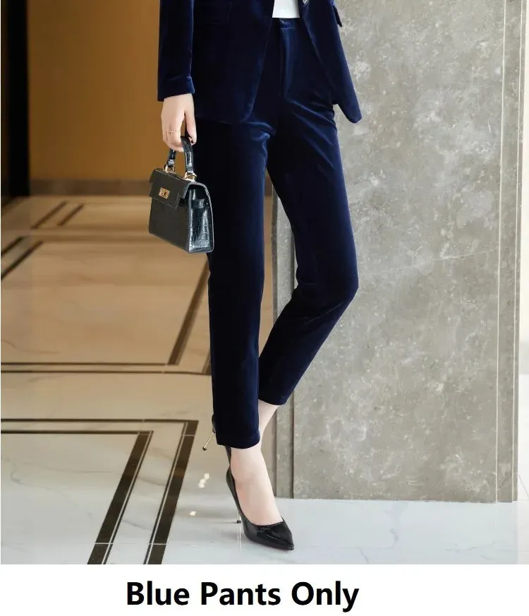 Women's Business Formal OL Style Office Work Wear Blazer and Pants Set