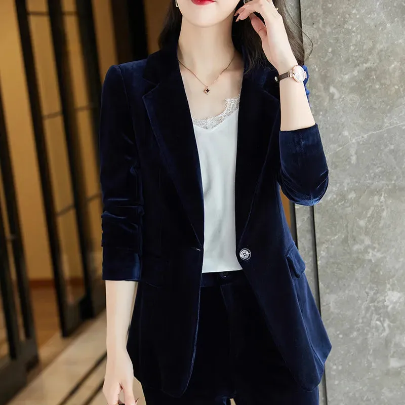 Women's Business Formal OL Style Office Work Wear Blazer and Pants Set