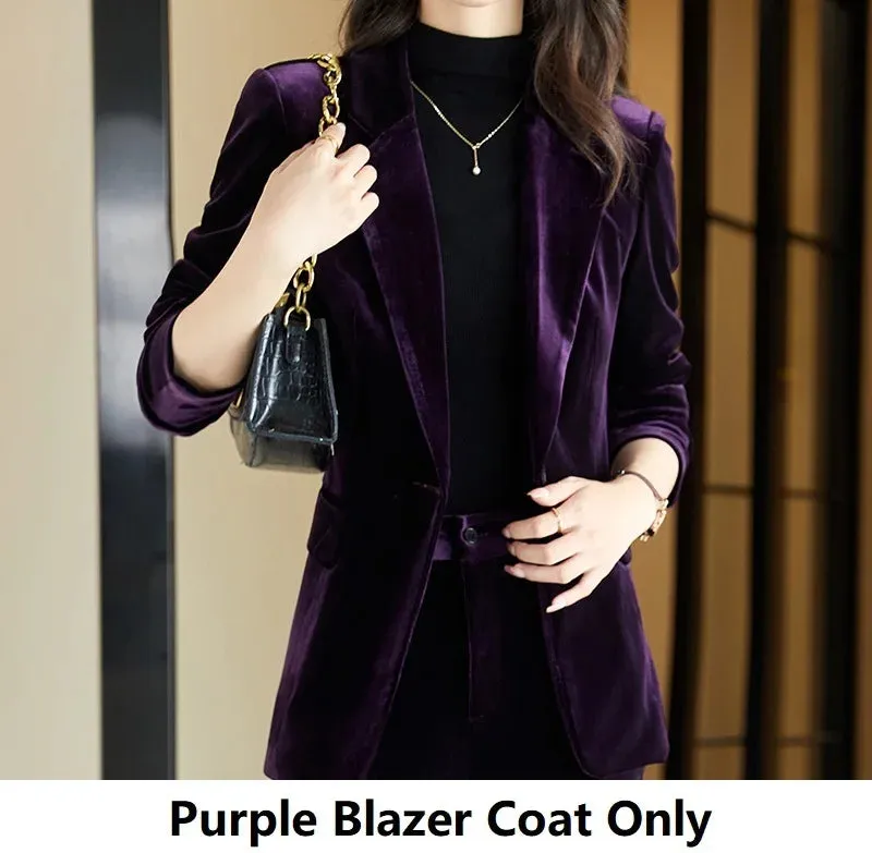 Women's Business Formal OL Style Office Work Wear Blazer and Pants Set