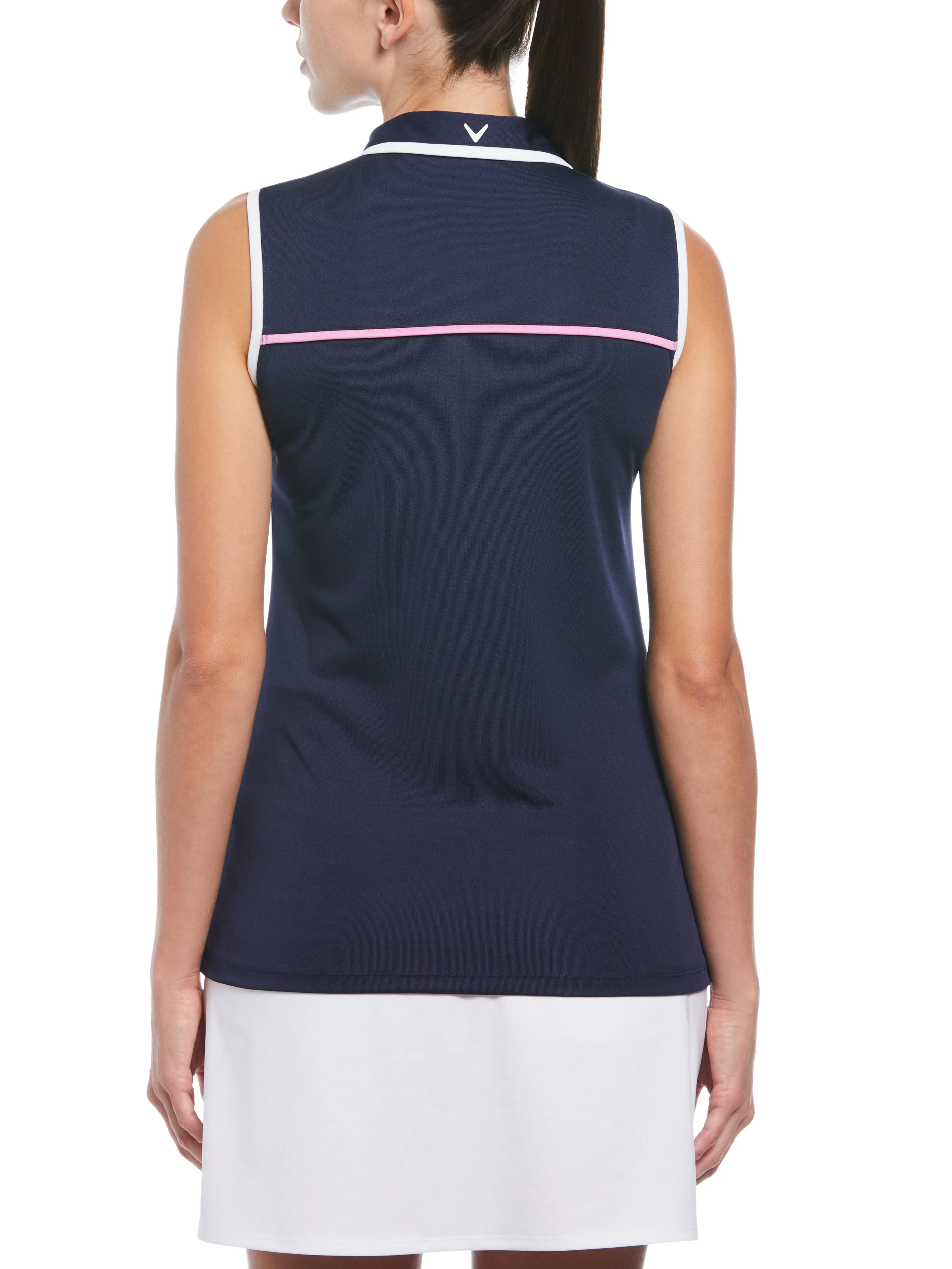 Womens Color Block Golf Polo