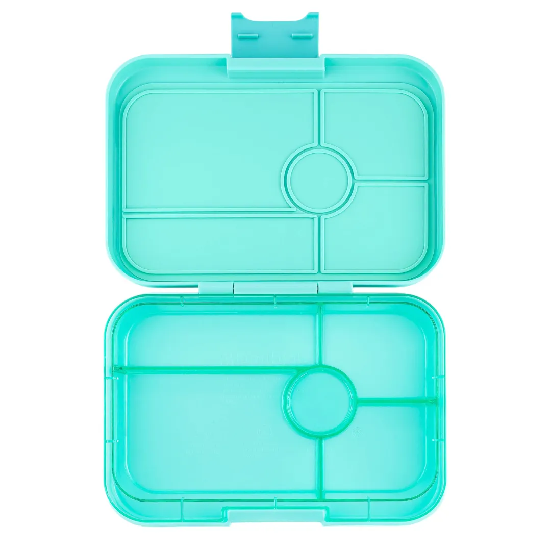 Yumbox Tapas 5 Compartment Bali Aqua Lunchbox with Clear Tray